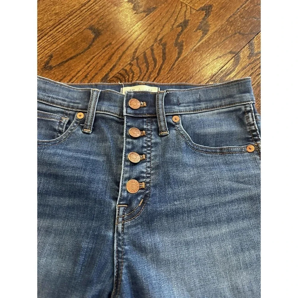 Madewell 10" High Rise Skinny Crop Jeans in‎ Hanna Wash women's size 25 D0008 - Picture 6 of 11